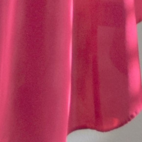 Silk Trina Turk Hot Pink Asymmetrical Flowy Pleated Tank Top - Picture 9 of 9